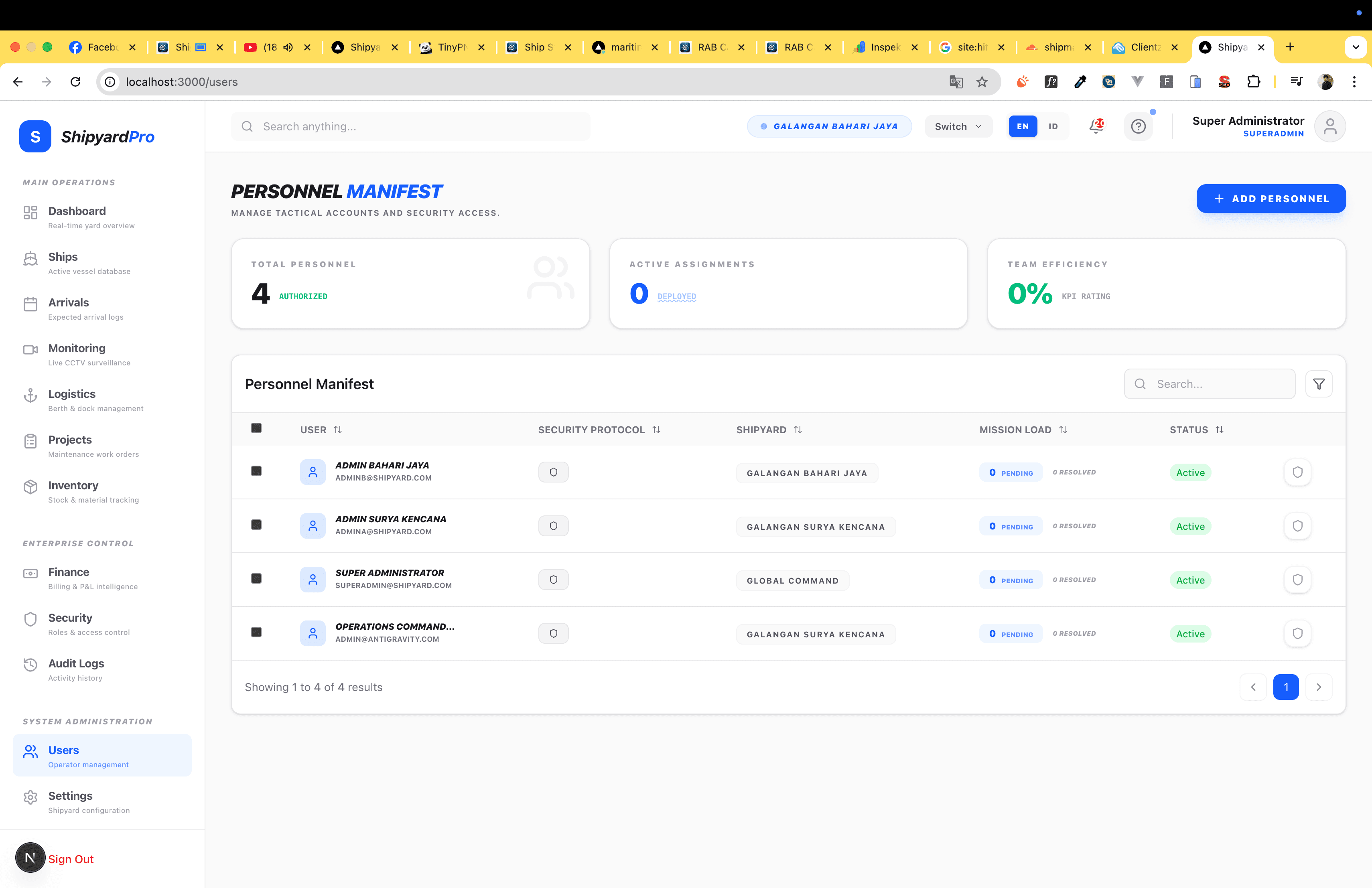 ShipyardPro Interface Screenshot 5 ShipyardPro Interface Screenshot 5